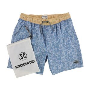 Sovereign Code Mens Printed Swim Bottom Trunks, NWT